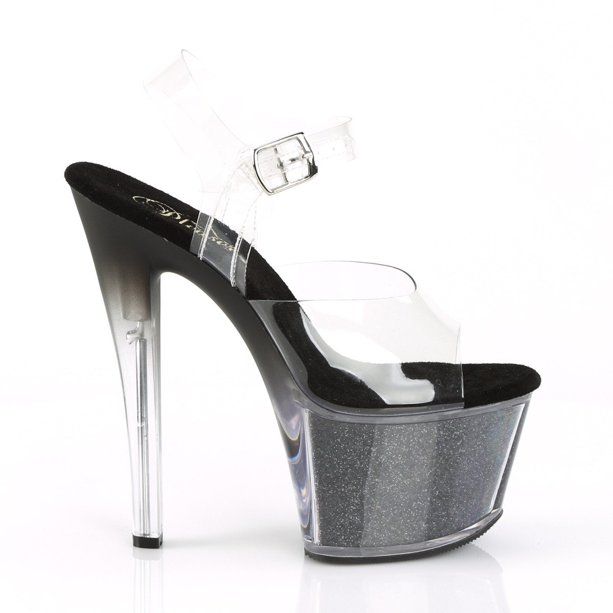 Pleaser Sky-308G-T C/BGI - Clear High-Platform Sandals