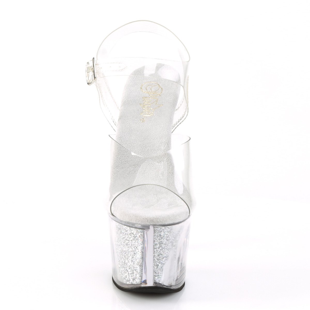 Pleaser Sky-308G-T C/SGI - Clear High-Platform Sandals