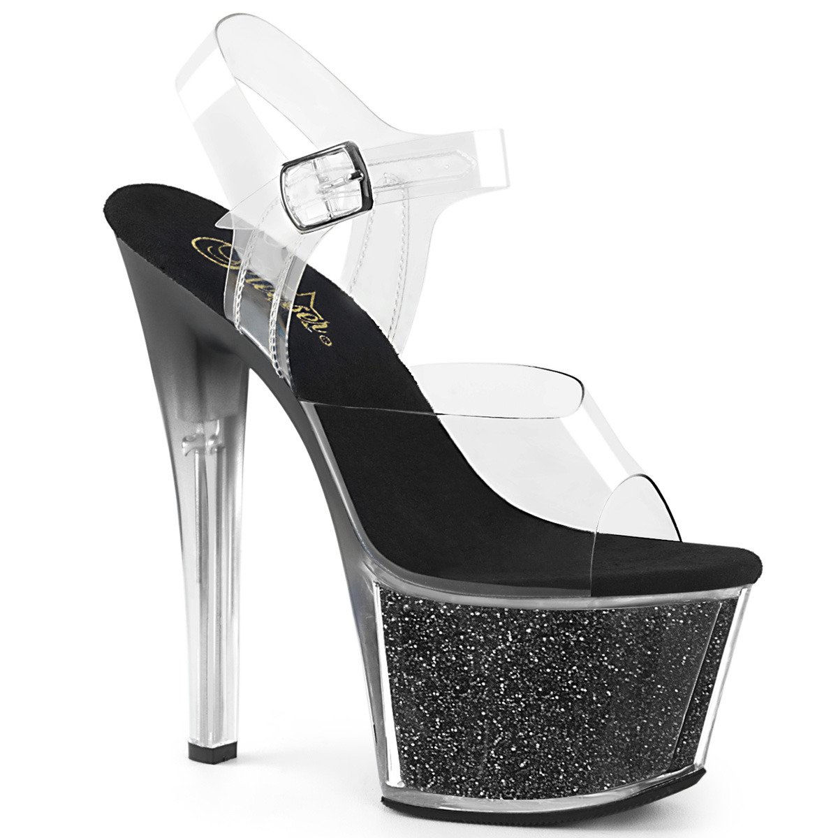 Pleaser Sky-308G-T C/BGI - Clear High-Platform Sandals