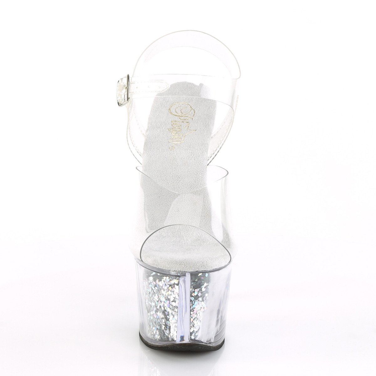 Pleaser Sky-308GF C/SG - Clear High-Platform Sandals