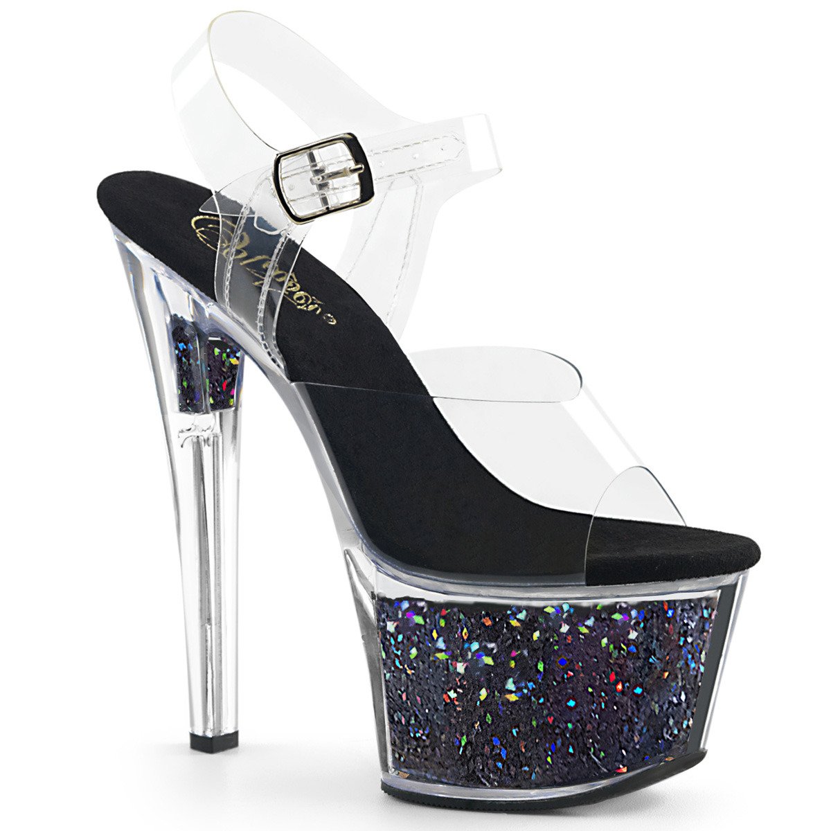 Pleaser Sky-308GF C/BG - Clear High-Platform Sandals