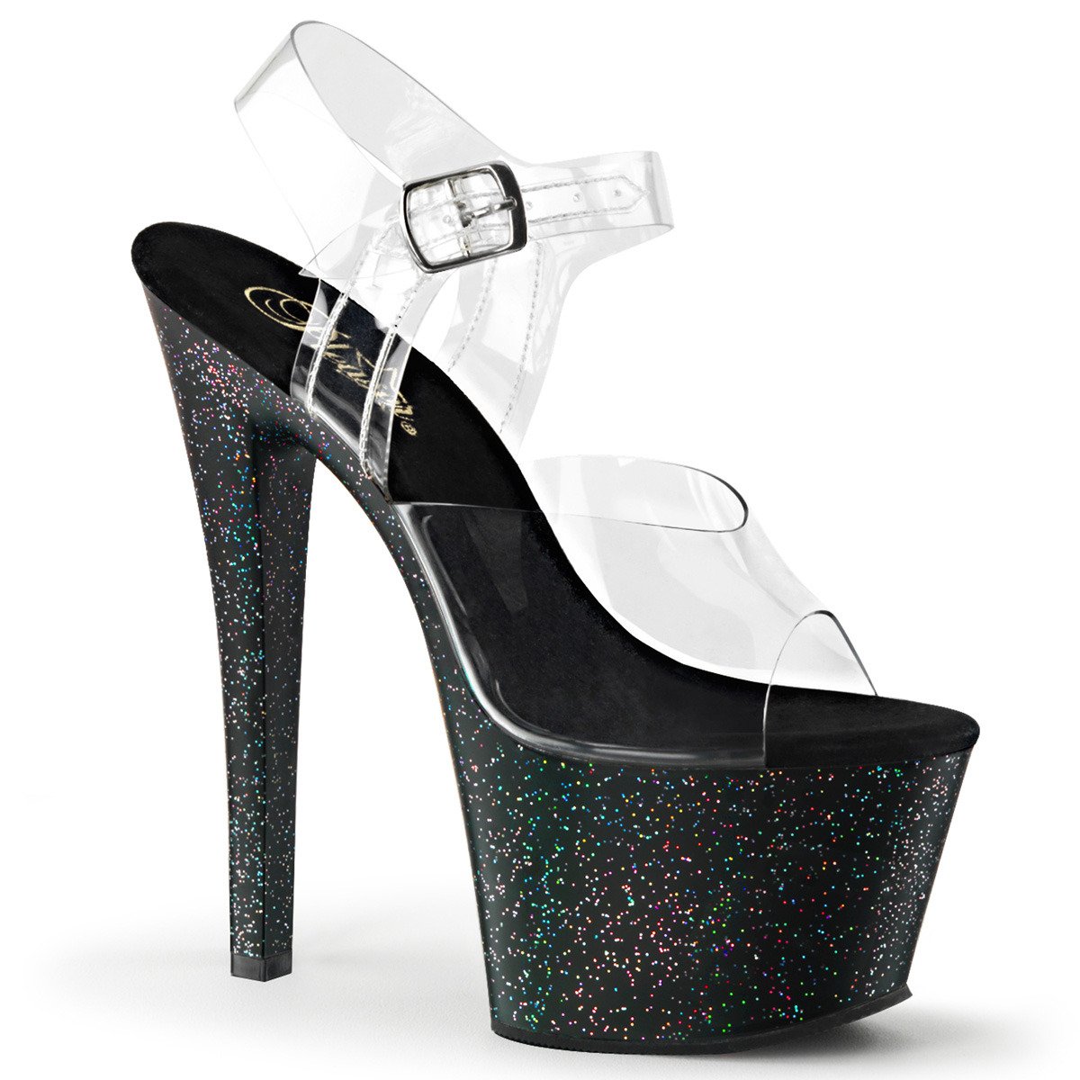 Pleaser Sky-308MG C/B - Clear High-Platform Sandals