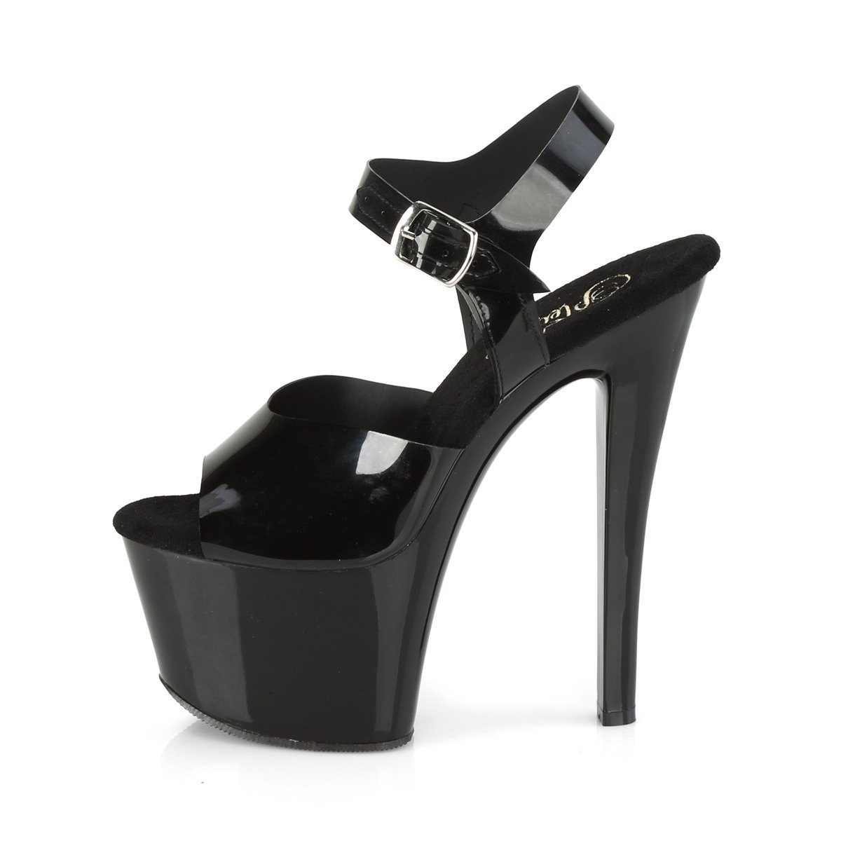 Pleaser Sky-308N BTPU/M - Black High-Platform Sandals