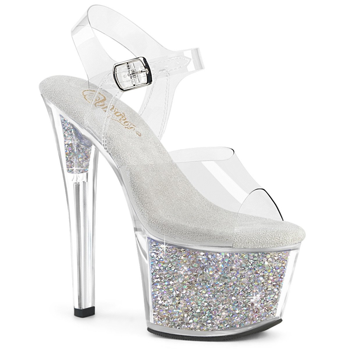 Pleaser Sky-308RSI C/C-SRS - Clear High-Platform Sandals
