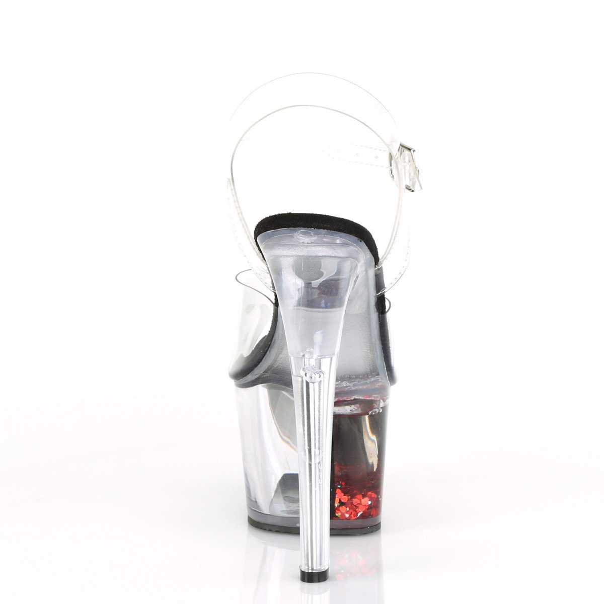 Pleaser Sky-308WHG C/B-RG - Clear High-Platform Sandals