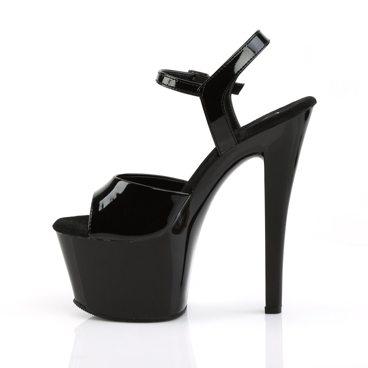 Pleaser Sky-309 B/M - Shiny Black High-Platform Sandals