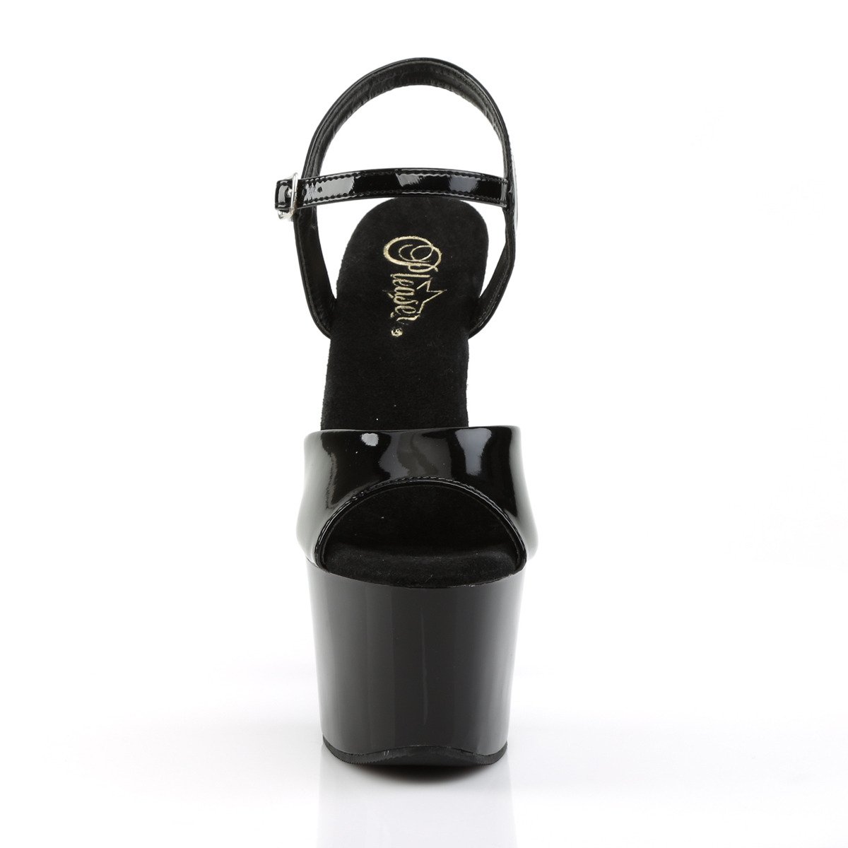 Pleaser Sky-309 B/M - Shiny Black High-Platform Sandals