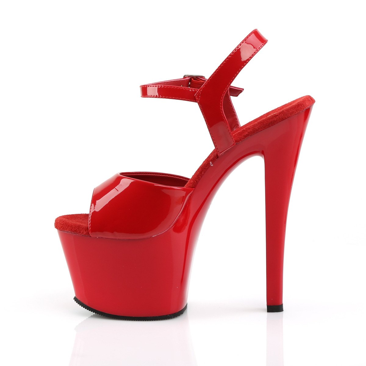 Pleaser Sky-309 R/M - Shiny Red High-Platform Sandals
