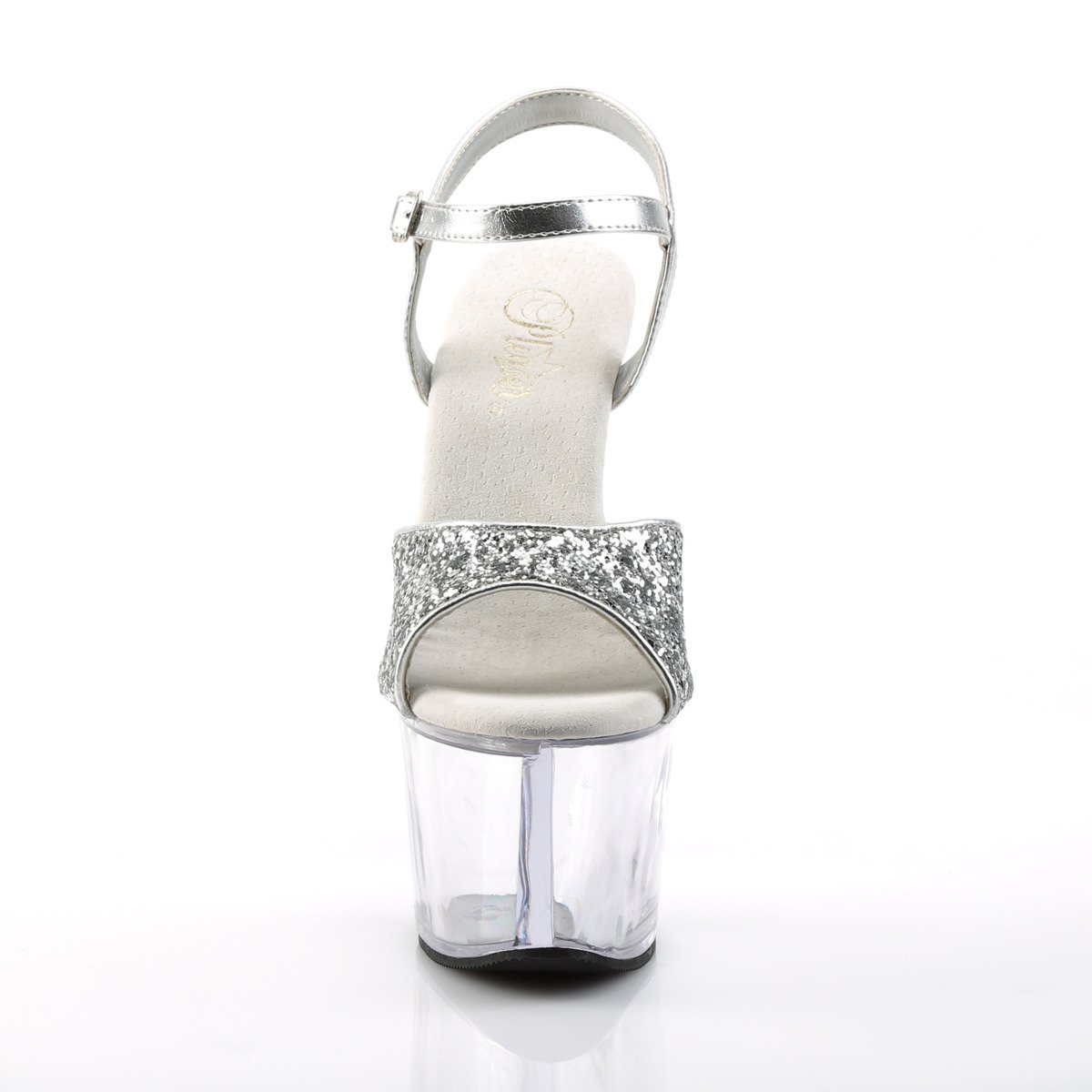 Pleaser Sky-310 SG/C - Silver High-Platform Sandals
