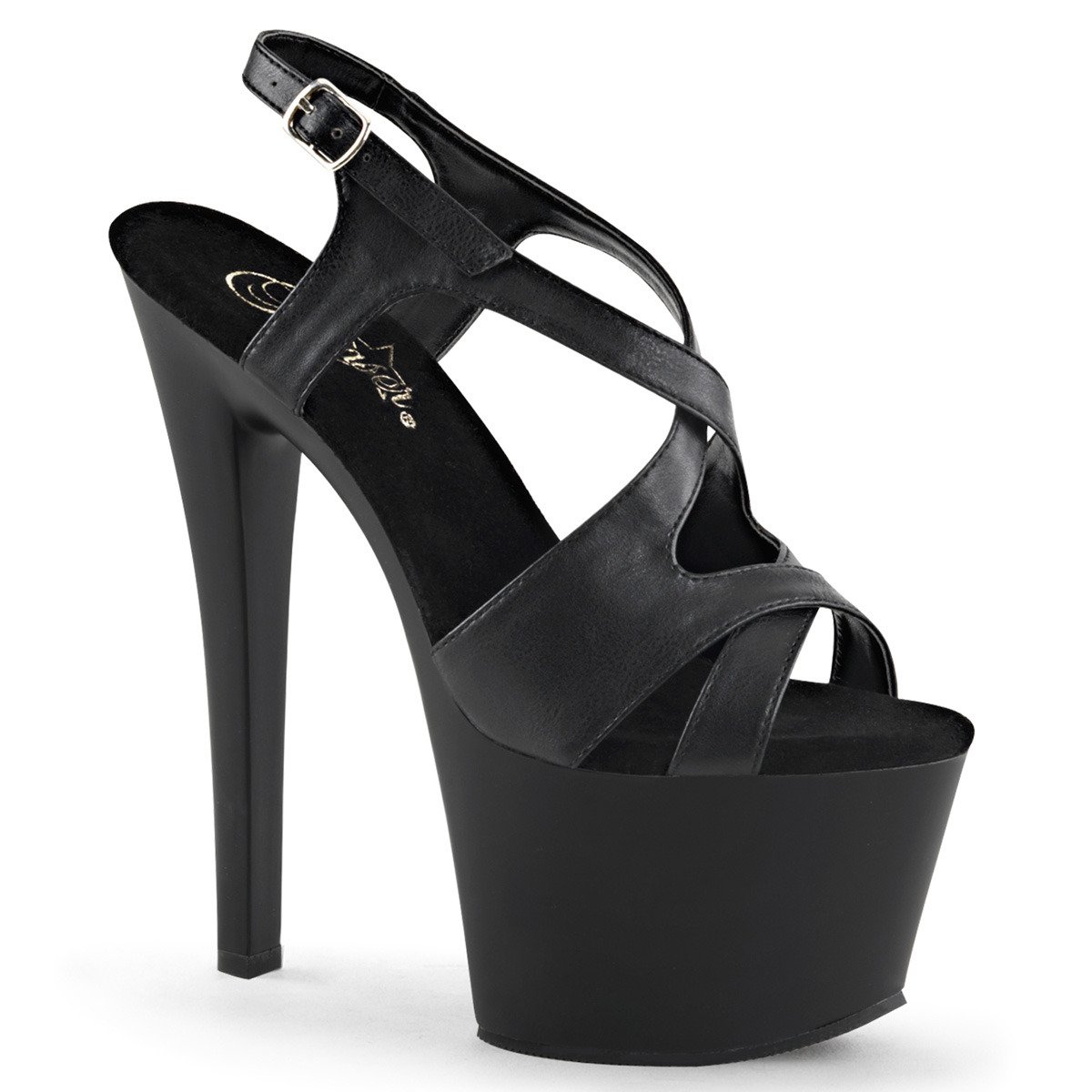 Pleaser Sky-330 BPU/M - Black High-Platform Sandals
