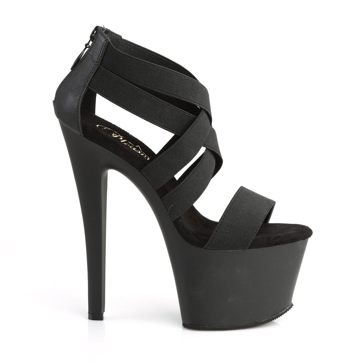 Pleaser Sky-369 BELS/M - Black High-Platform Sandals