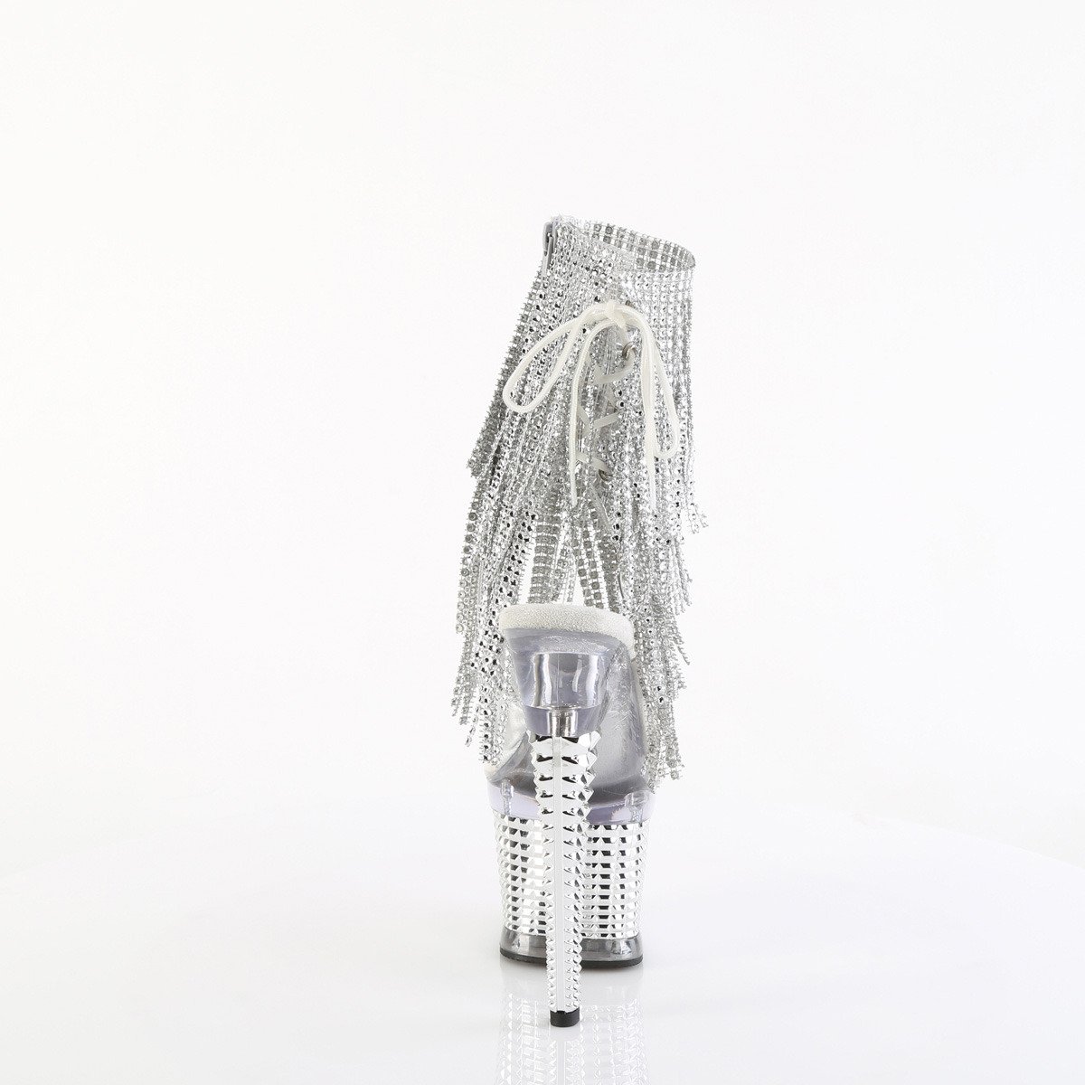 Pleaser Spectator-1017RSF C-S/CSCH - Clear High-Platform Ankle Strap Heels