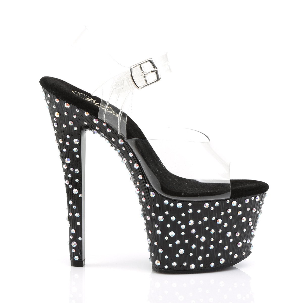 Pleaser Stardance-708 C/B - Clear High-Platform Sandals