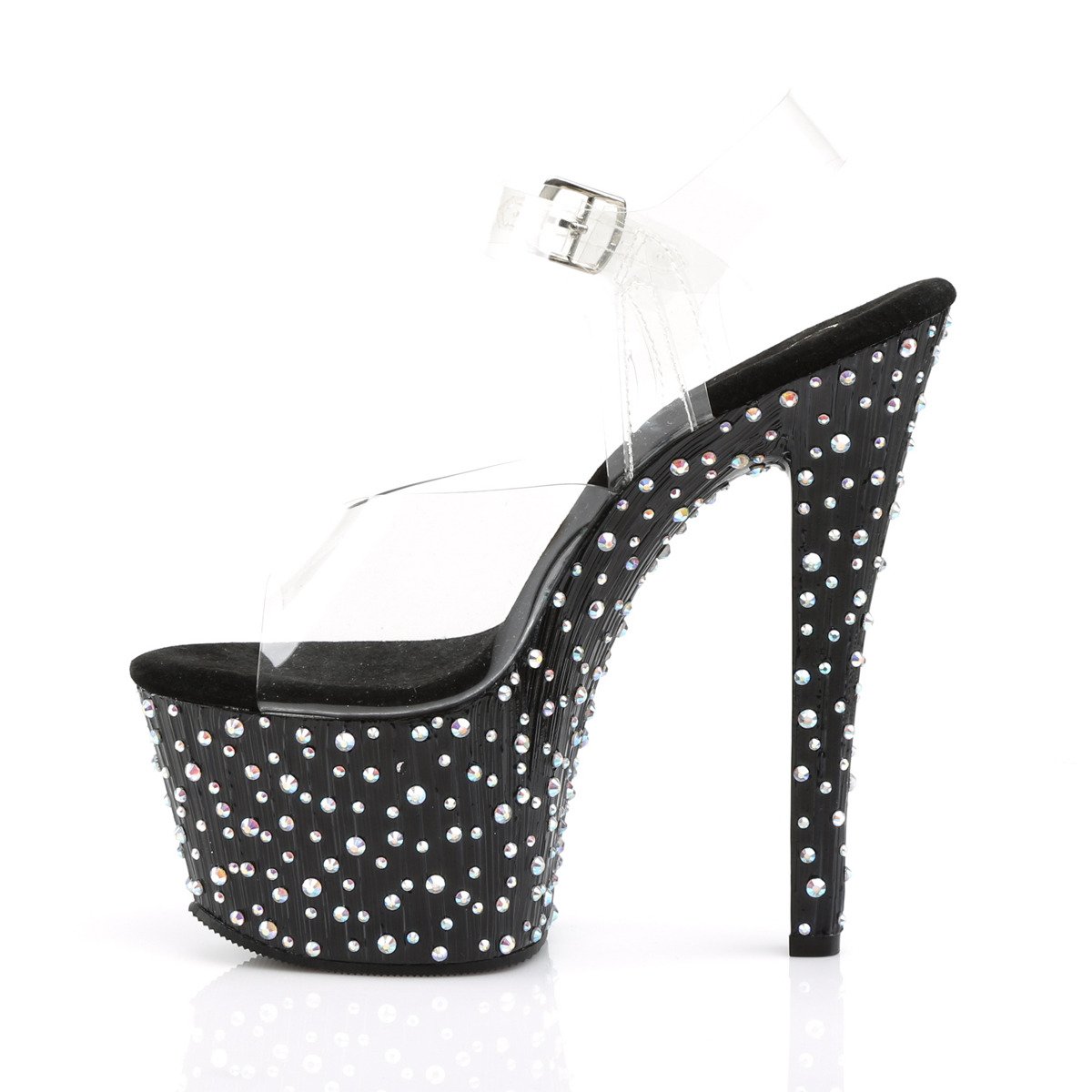 Pleaser Stardance-708 C/B - Clear High-Platform Sandals