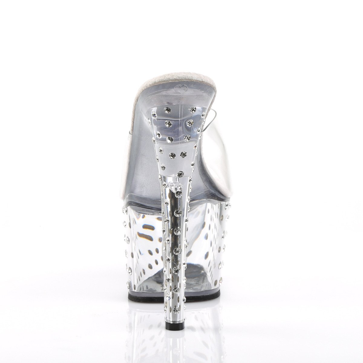 Pleaser Stardust-701 C/M - Clear High-Platform Sandals