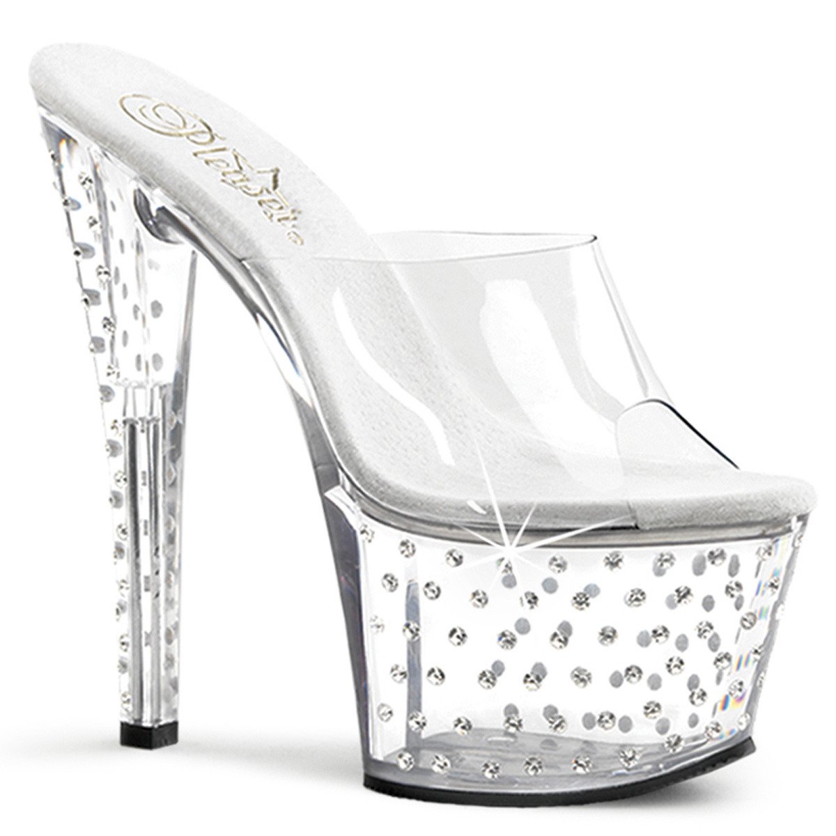 Pleaser Stardust-701 C/M - Clear High-Platform Sandals
