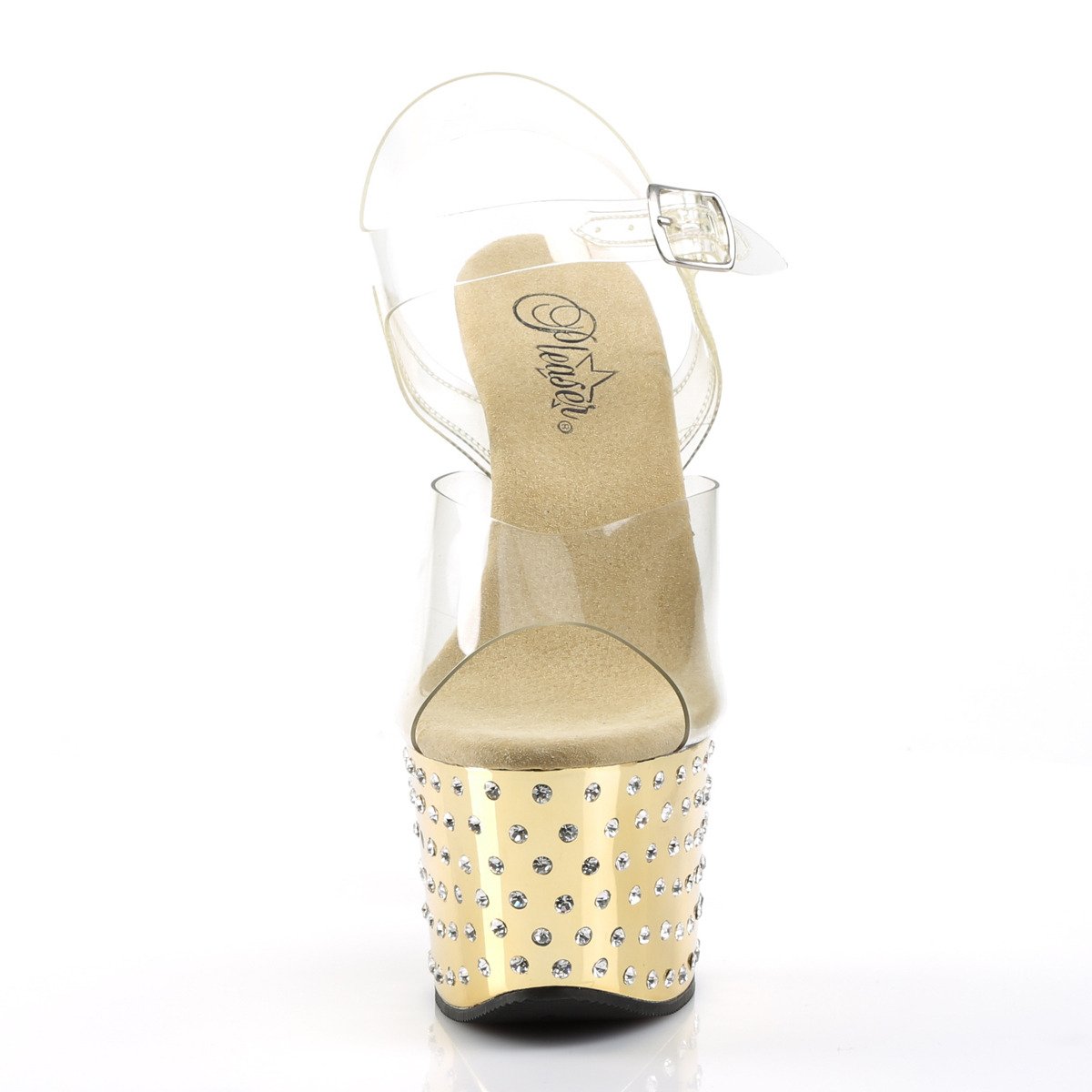 Pleaser Stardust-708 C/GCH - Clear High-Platform Sandals