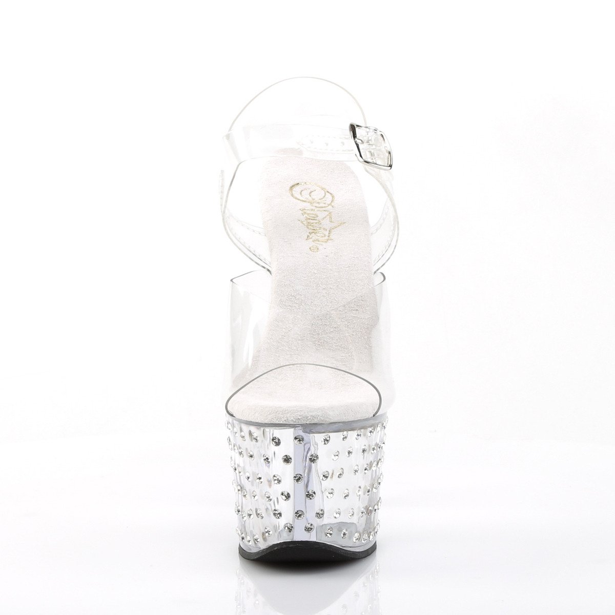 Pleaser Stardust-708 C/M - Clear High-Platform Sandals