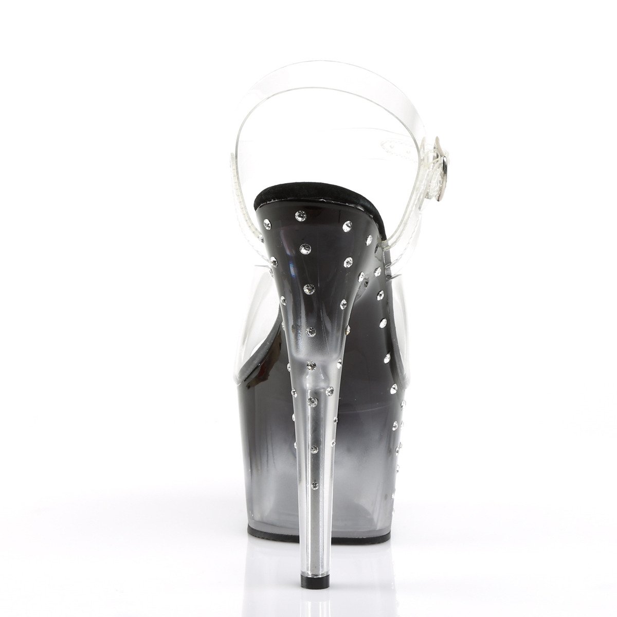 Pleaser Stardust-708T C/B-C - Clear High-Platform Sandals