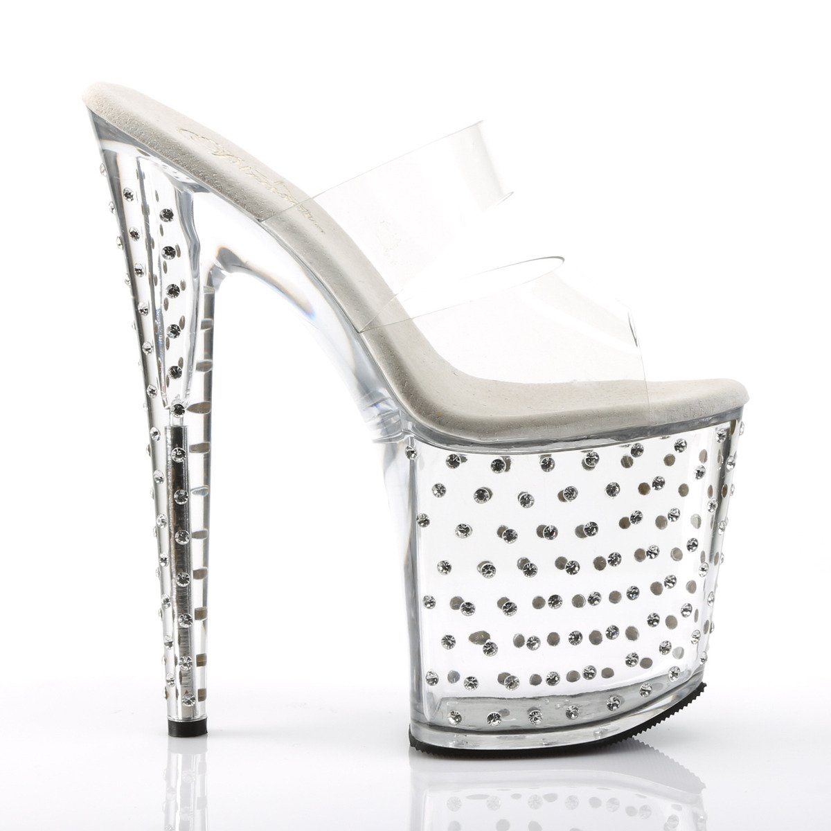Pleaser Stardust-802 C/M - Clear High-Platform Sandals