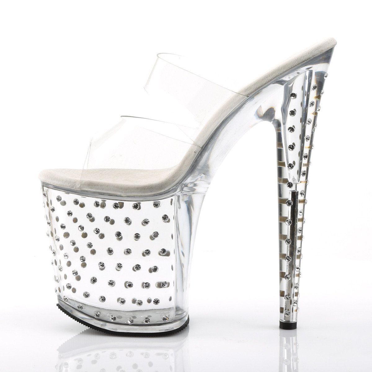 Pleaser Stardust-802 C/M - Clear High-Platform Sandals