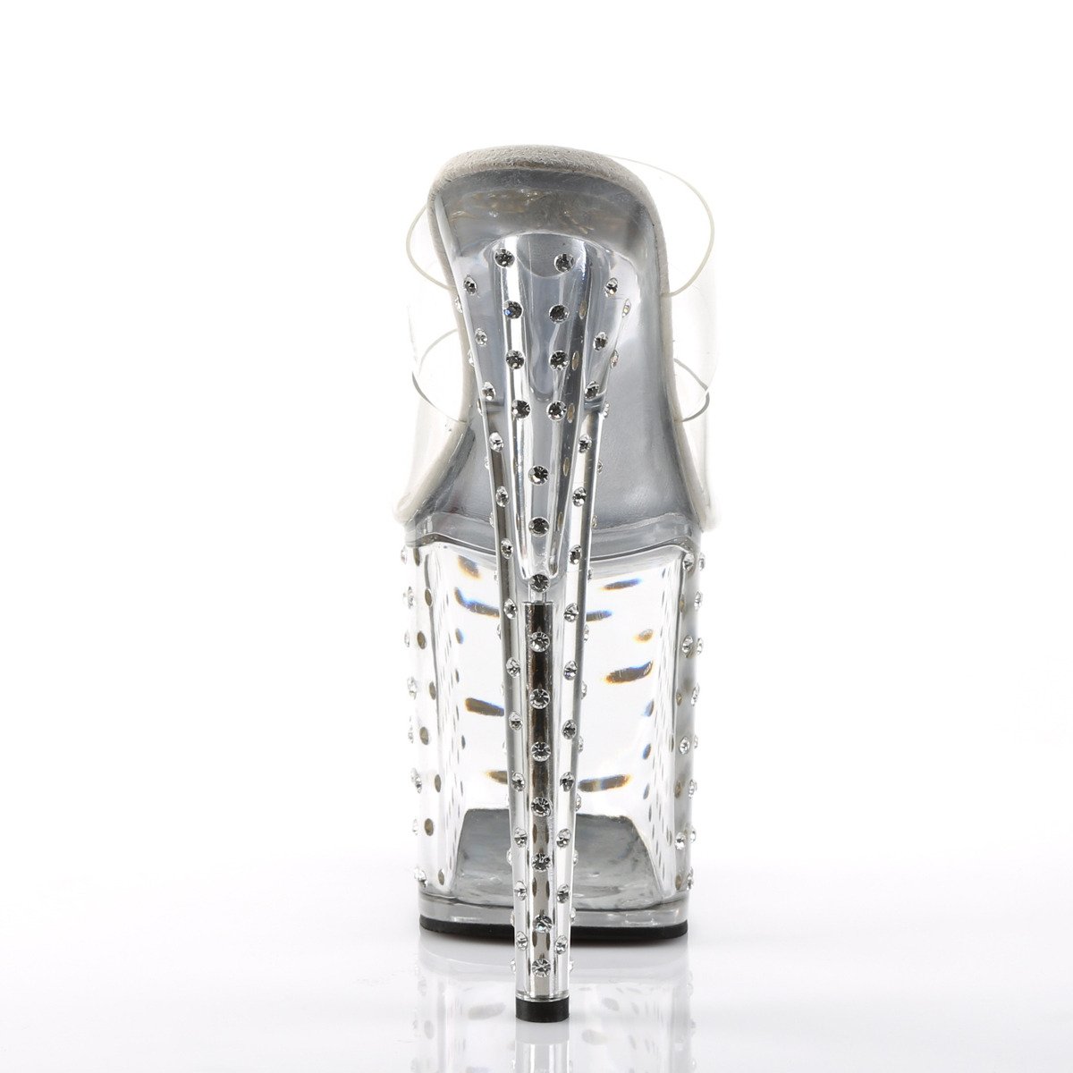 Pleaser Stardust-802 C/M - Clear High-Platform Sandals