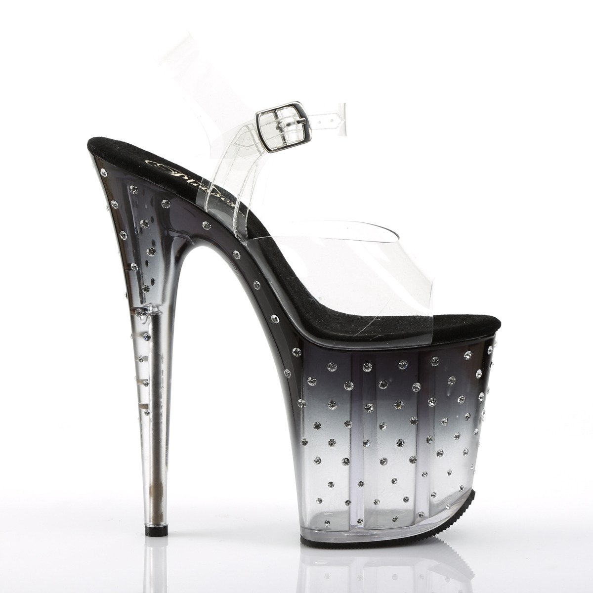 Pleaser Stardust-808T C/B-C - Clear High-Platform Sandals