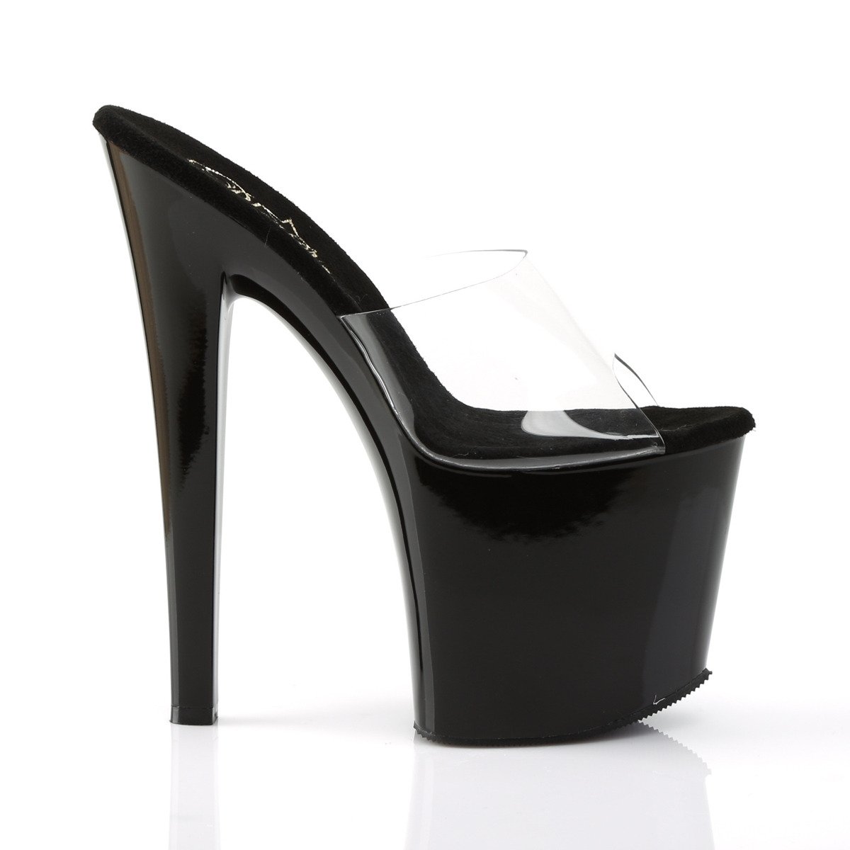 Pleaser Taboo-701 C/B - Clear High-Platform Sandals