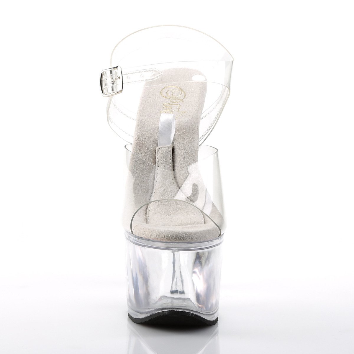 Pleaser Treasure-708 C/M - Clear High-Platform Sandals