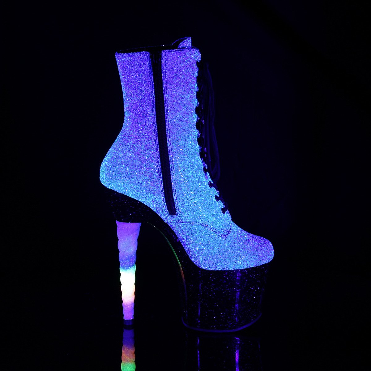 Pleaser Unicorn-1020G PP-BLUG/B - Violet High-Platform Ankle Boots