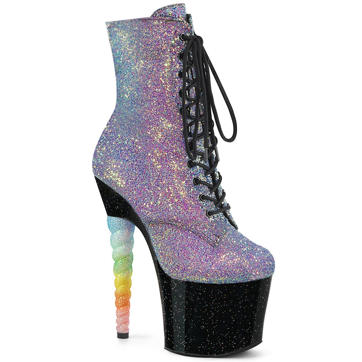 Pleaser Unicorn-1020G PP-BLUG/B - Violet High-Platform Ankle Boots