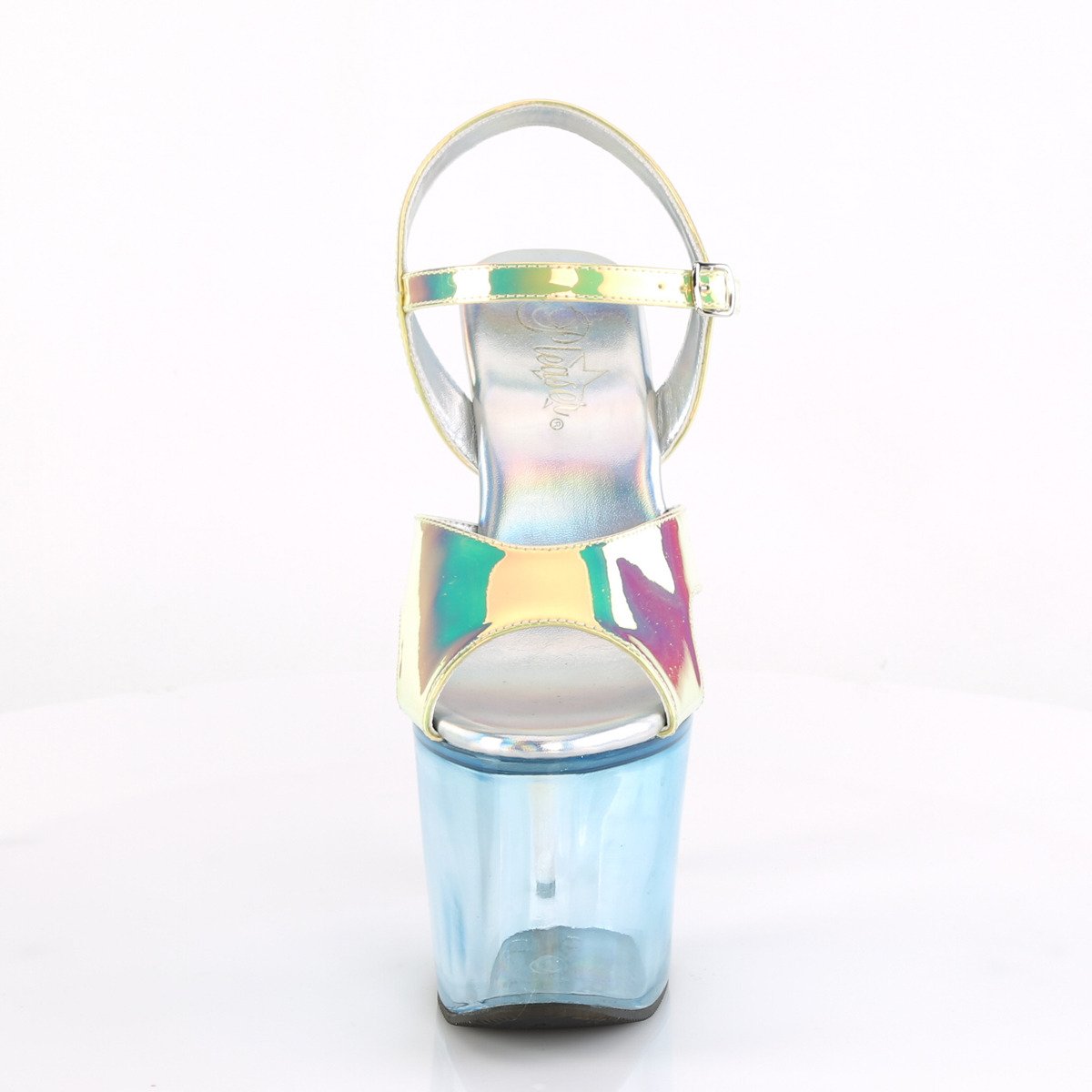 Pleaser Unicorn-711T GRNTPU/BB - Green High-Platform Sandals