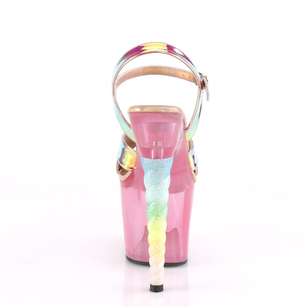 Pleaser Unicorn-711T PNTPU/BGUMPN - Pink High-Platform Sandals