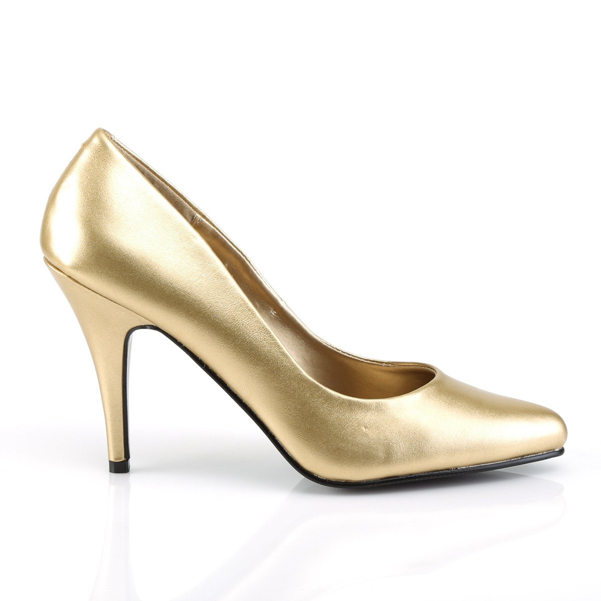 Pleaser Vanity-420 G/PU - Gold High-Heel Stilettos