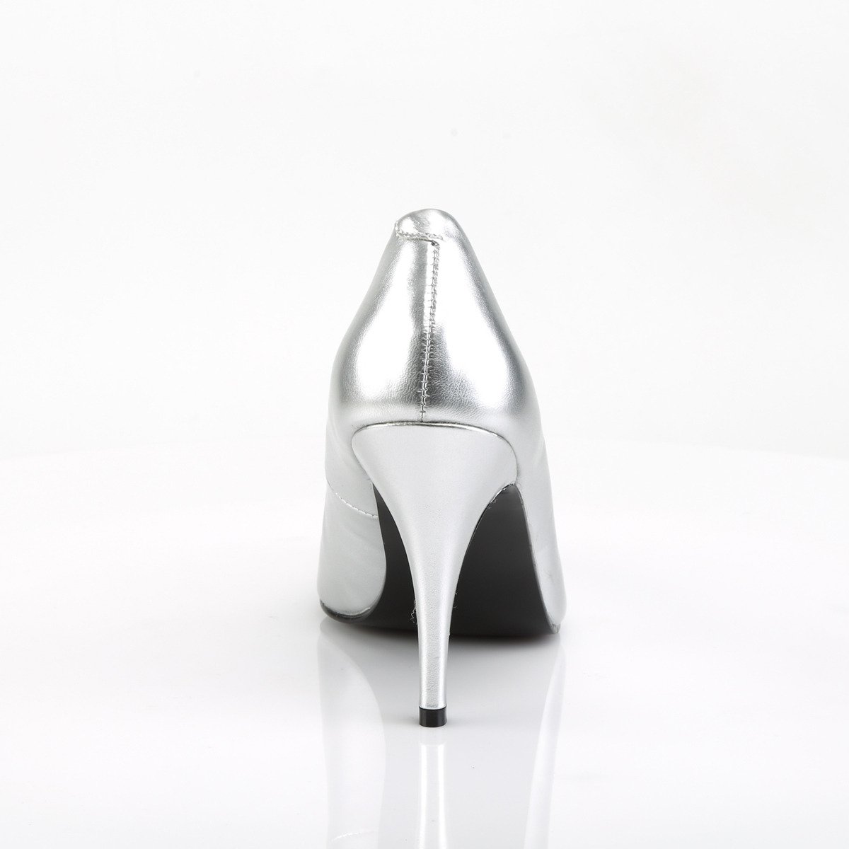 Pleaser Vanity-420 S/PU - Silver High-Heel Stilettos