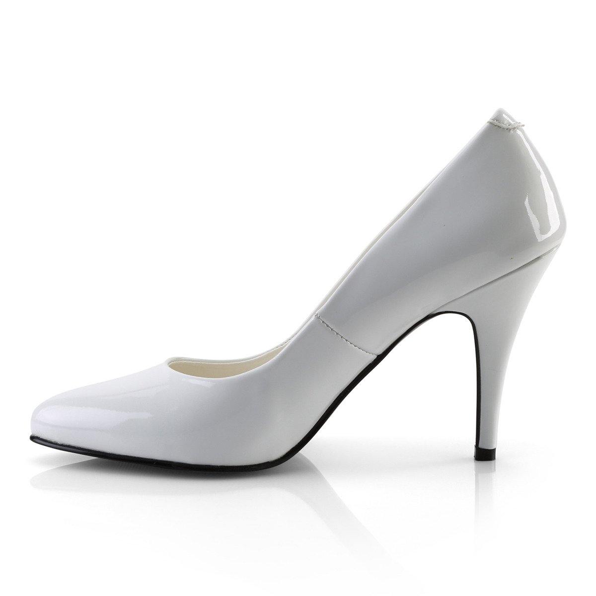 Pleaser Vanity-420 W - Shiny White High-Heel Stilettos
