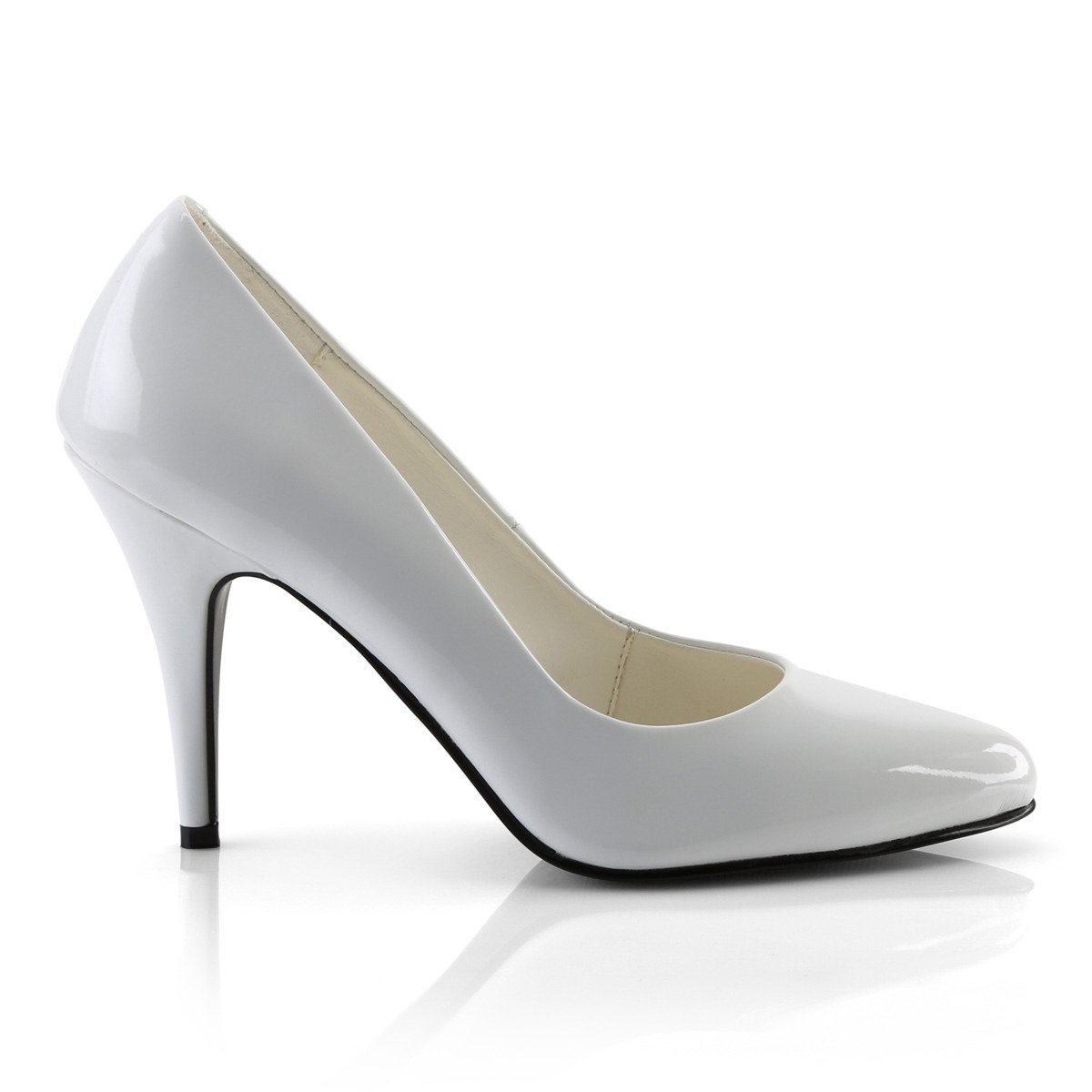 Pleaser Vanity-420 W - Shiny White High-Heel Stilettos