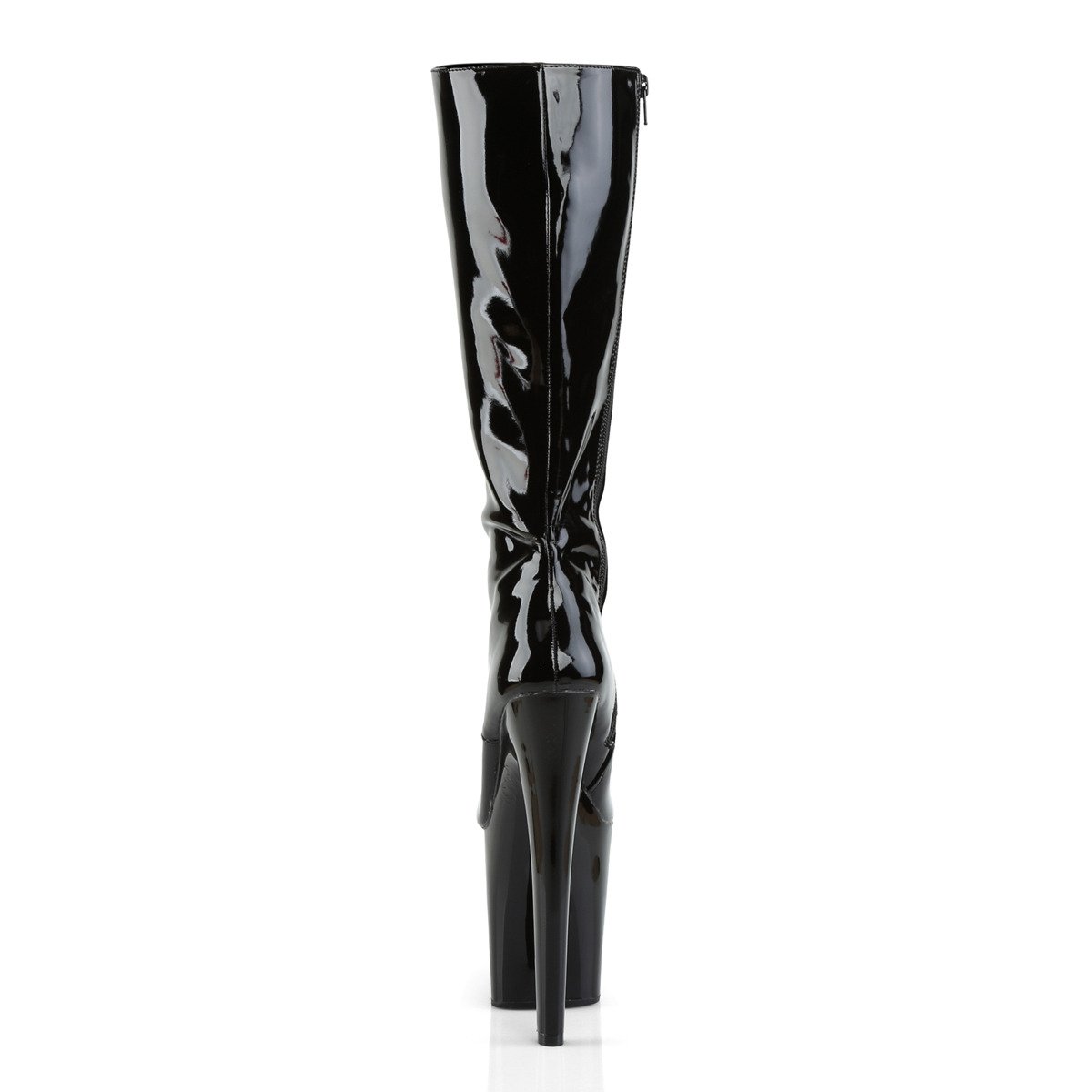 Pleaser Xtreme-2020 B/M - Shiny Black High-Platform Knee High Boots