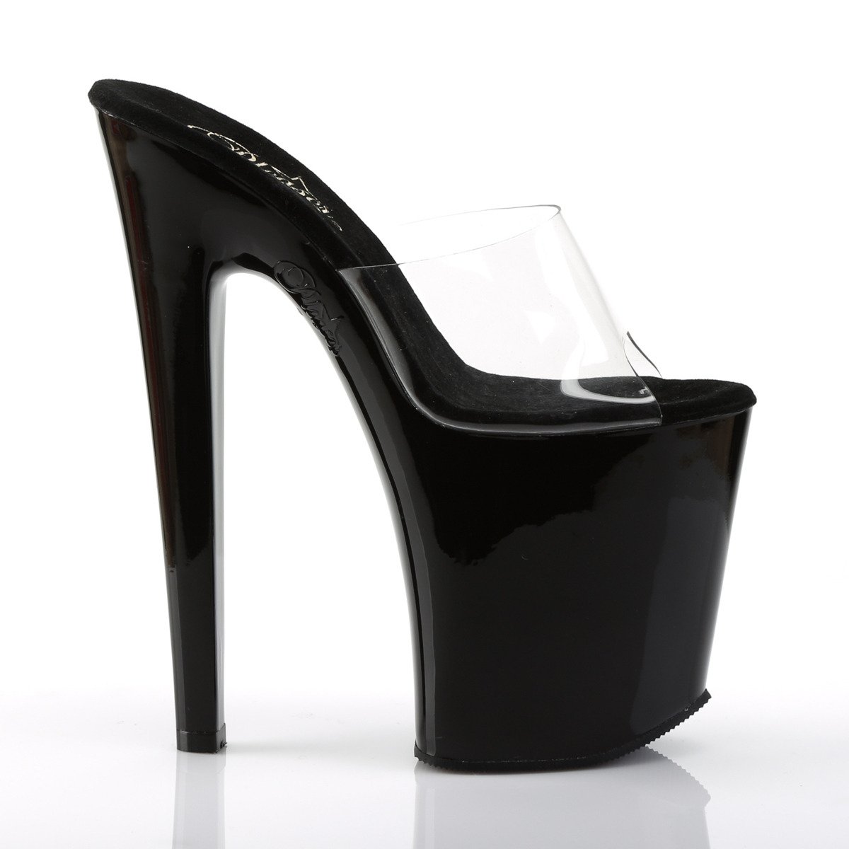 Pleaser Xtreme-801 C/B - Clear High-Platform Sandals