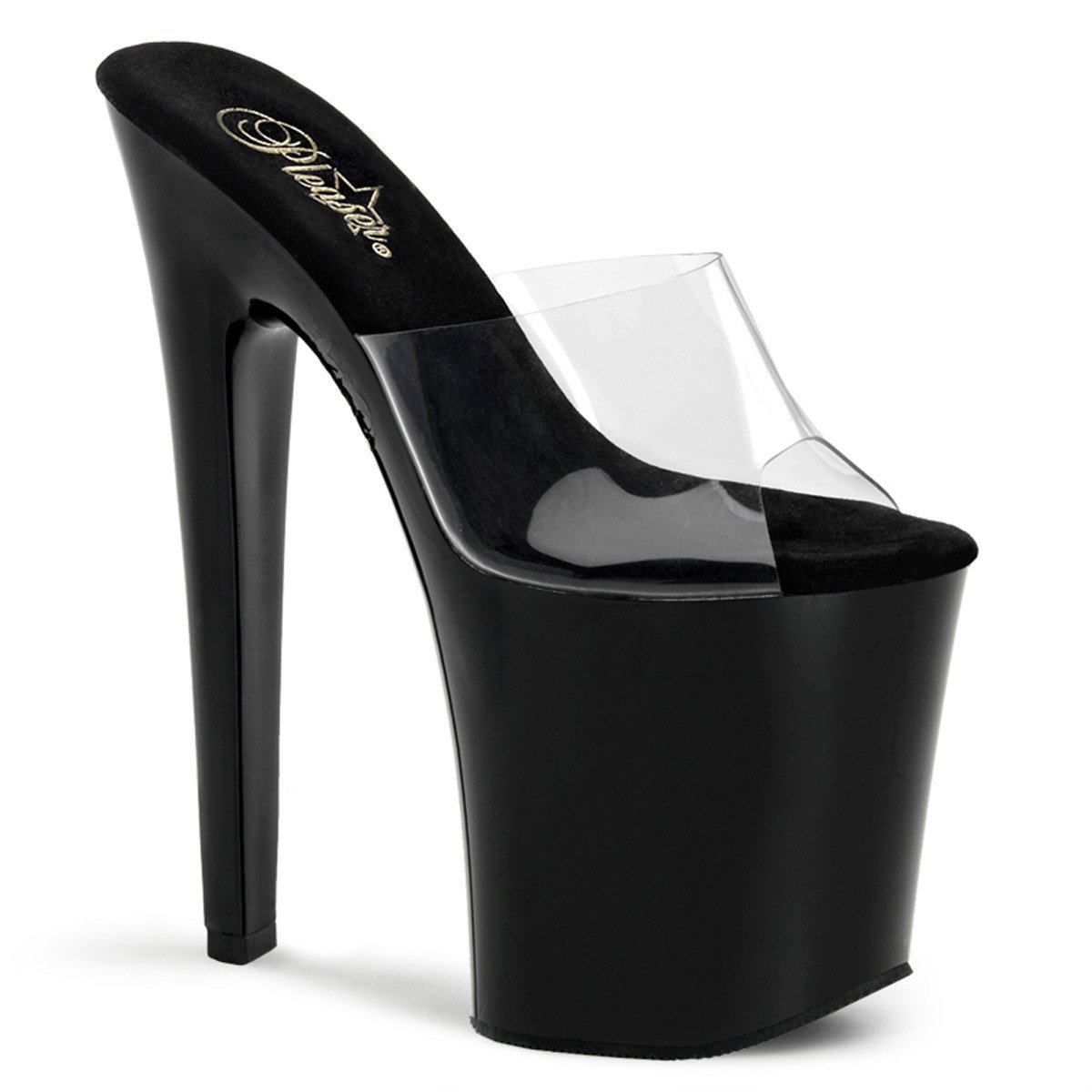 Pleaser Xtreme-801 C/B - Clear High-Platform Sandals