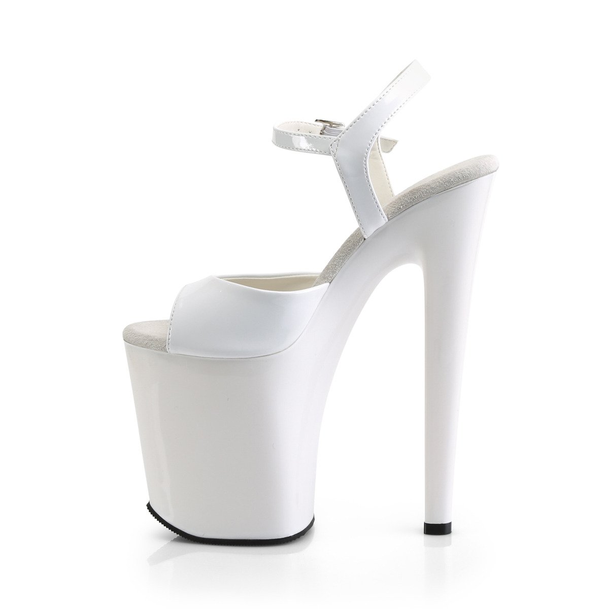 Pleaser Xtreme-809 W/M - Shiny White High-Platform Sandals