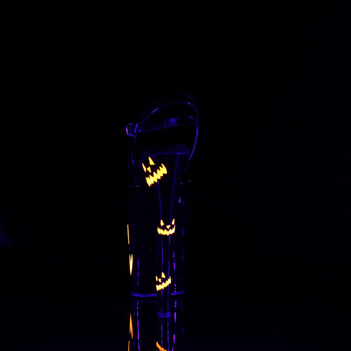 Pleaser Xtreme-809JOL B/B-NOG - Shiny Black High-Platform Sandals