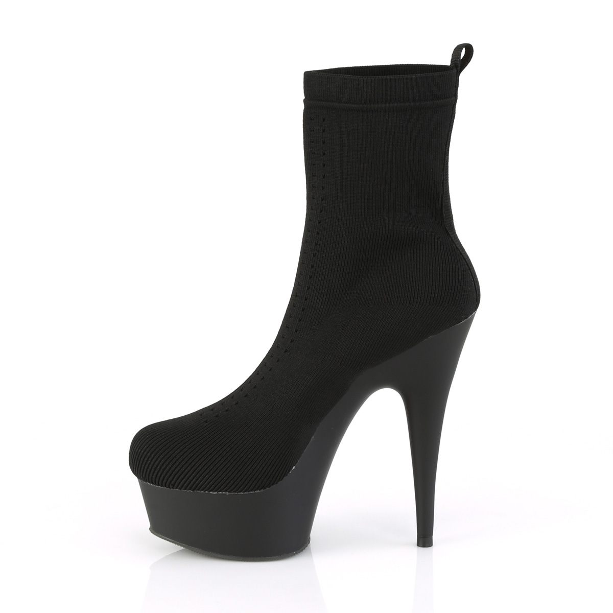 Pleaser Delight-1002-1 BFA/M - Black Platform High-Heel Ankle Boots