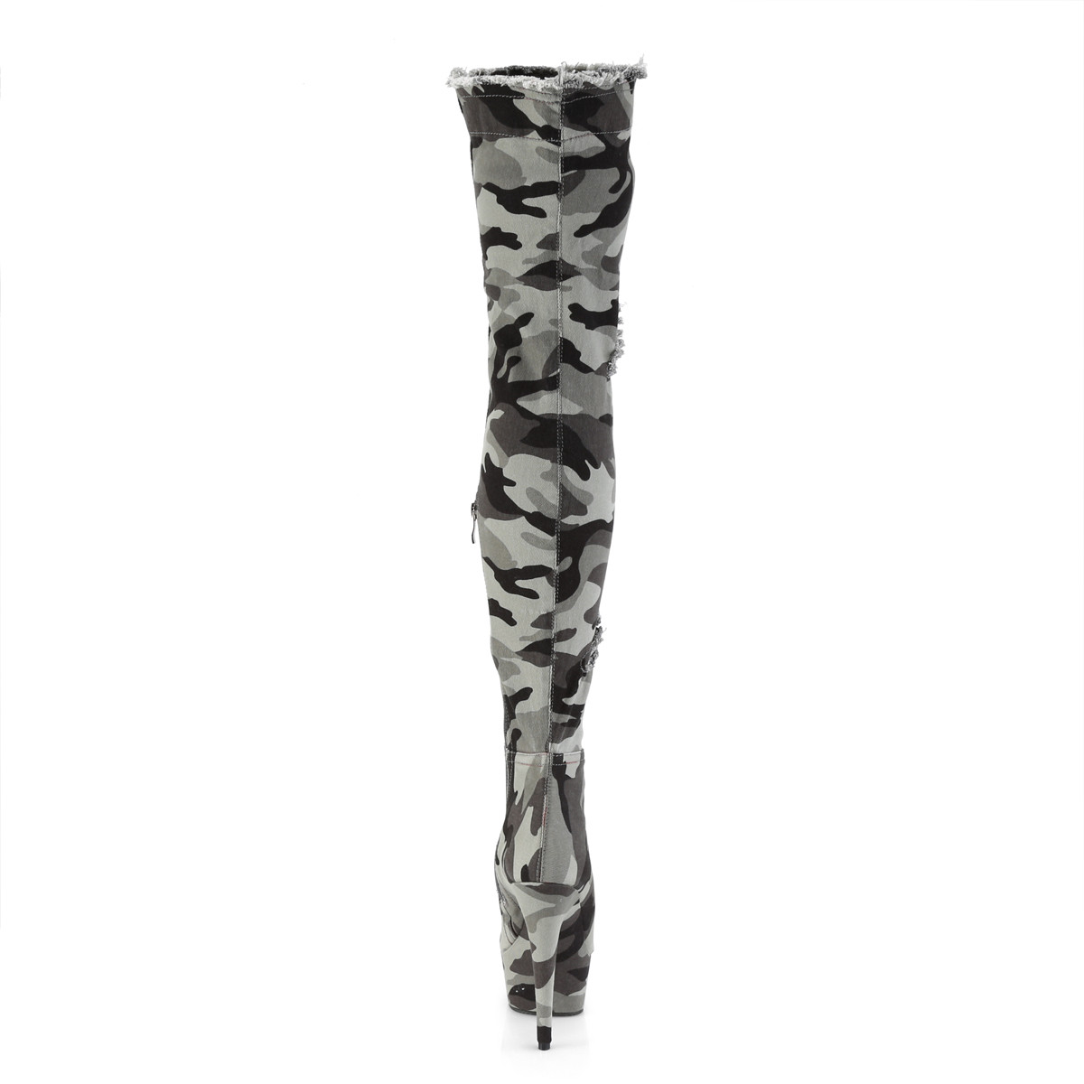Pleaser Delight-3005 CMCA/M - Camouflage Platform High-Heel Summer Boots