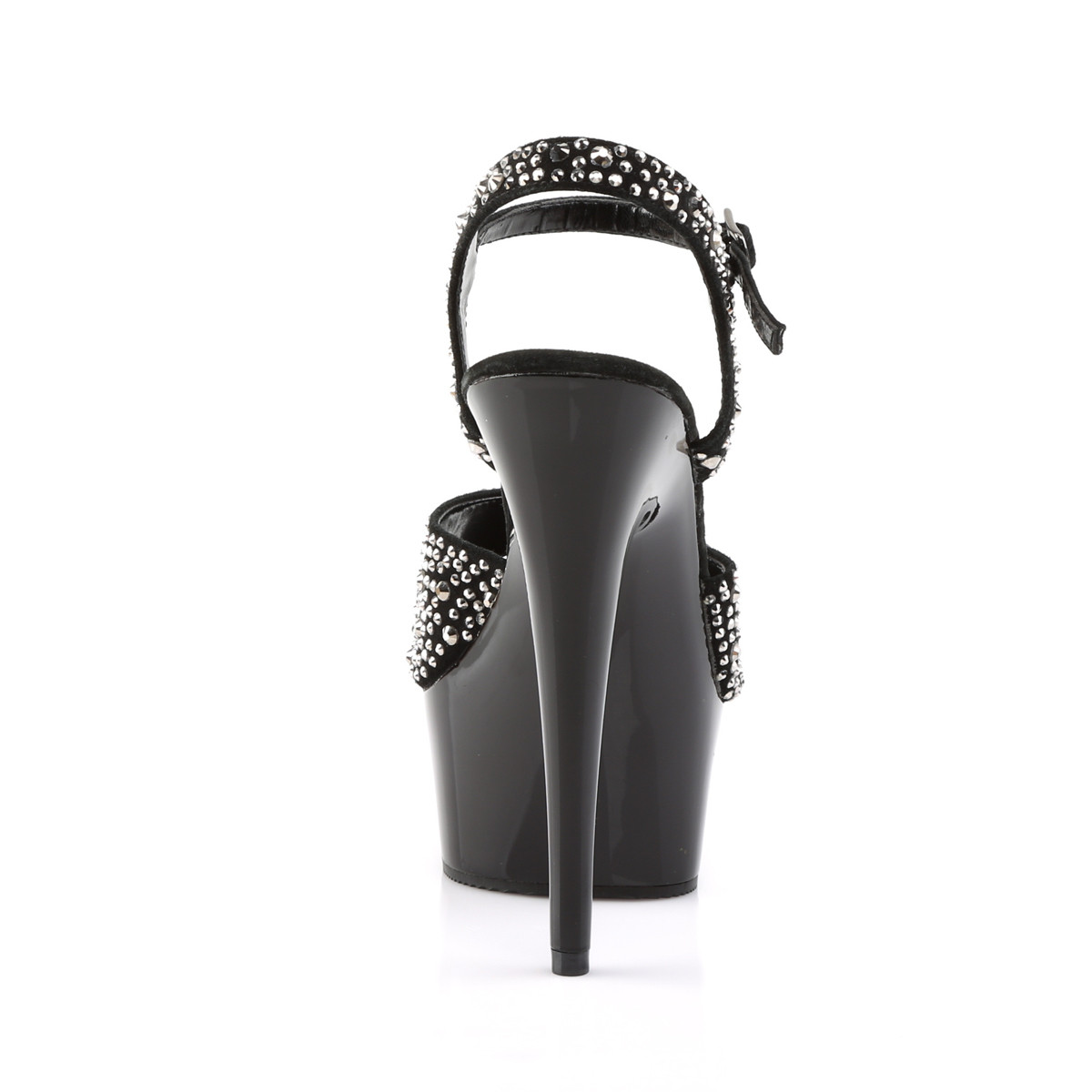 Pleaser Delight-609RS BS-PWRS/M - Black Platform High-Heel Sandals