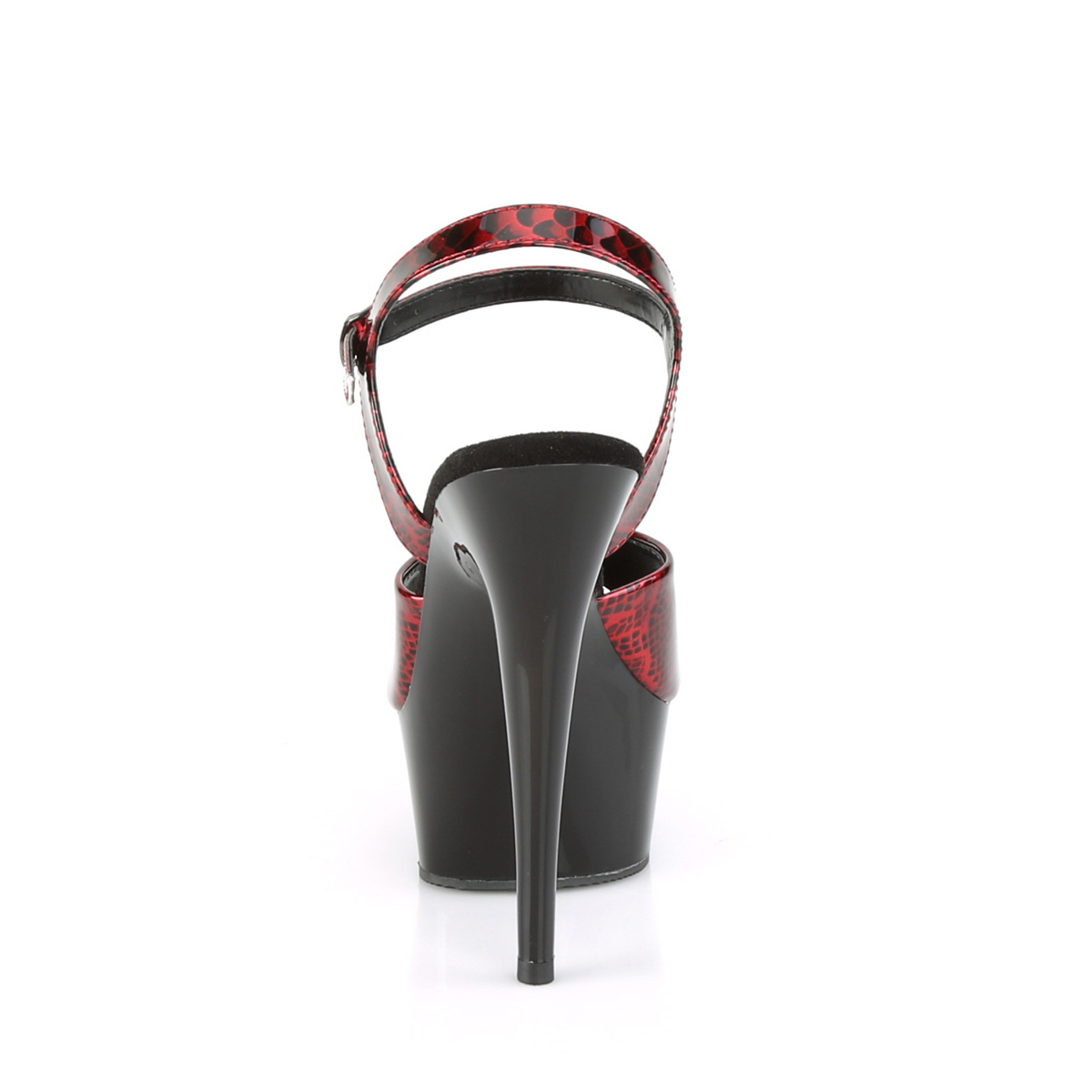 Pleaser Delight-609SP RSP/M - Shiny Red Platform High-Heel Sandals