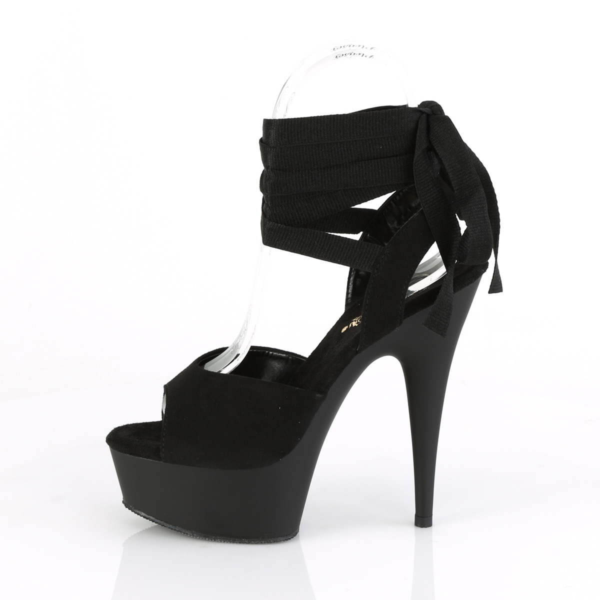 Pleaser Delight-634 BFS/M - Black Platform High-Heel Sandals
