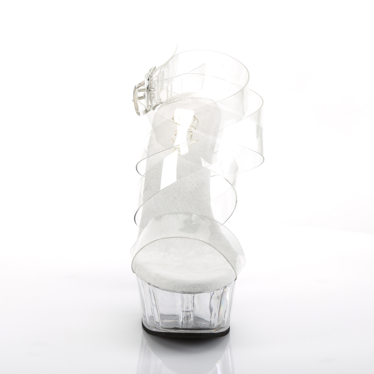Pleaser Delight-635 C/M - Clear Platform High-Heel Sandals