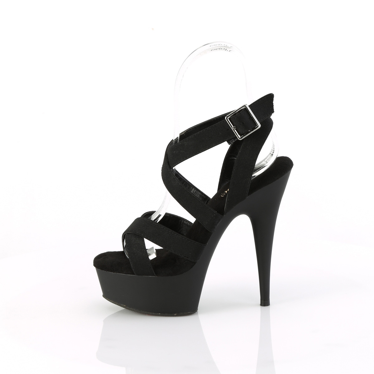 Pleaser Delight-638 BELS/M - Black Platform High-Heel Sandals