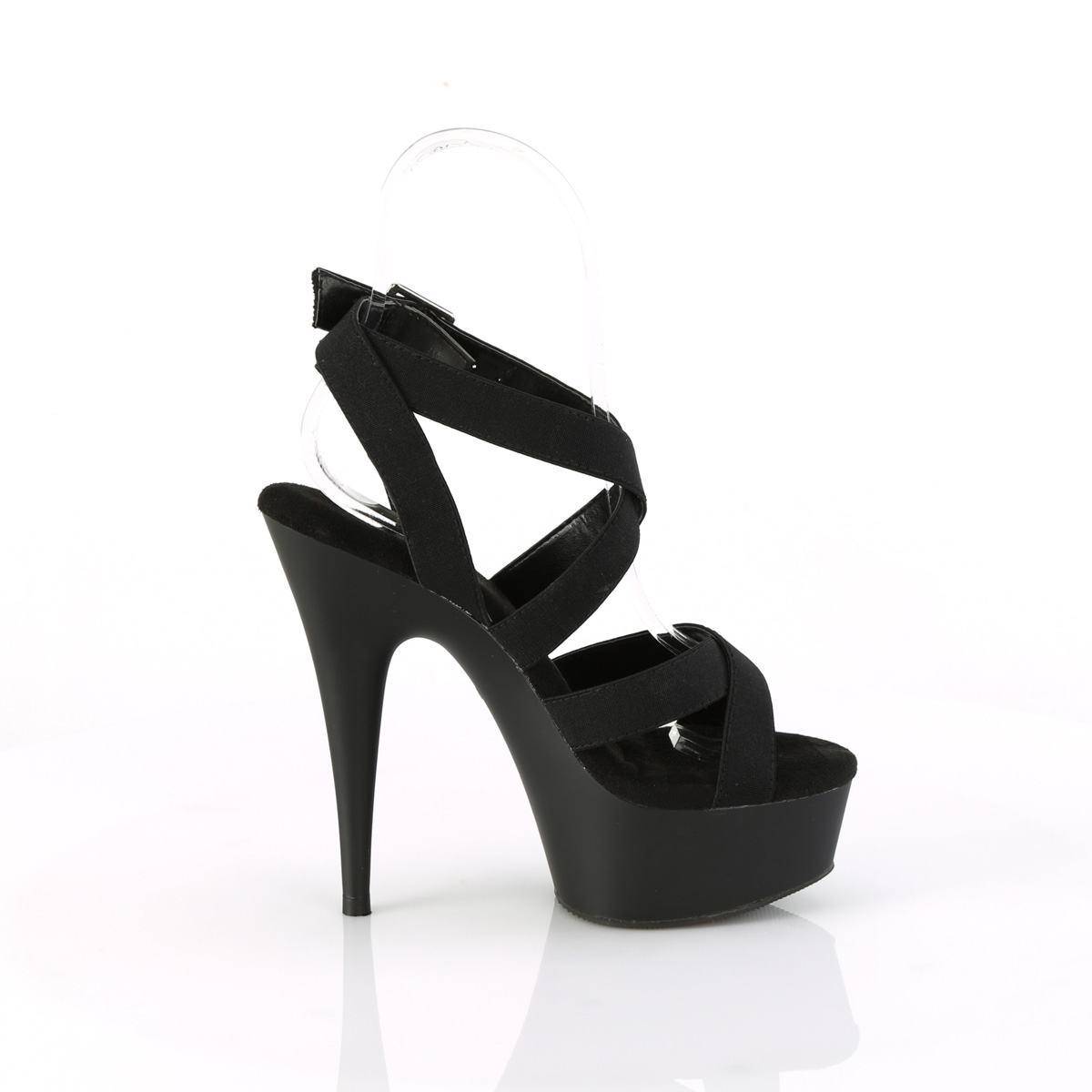 Pleaser Delight-638 BELS/M - Black Platform High-Heel Sandals